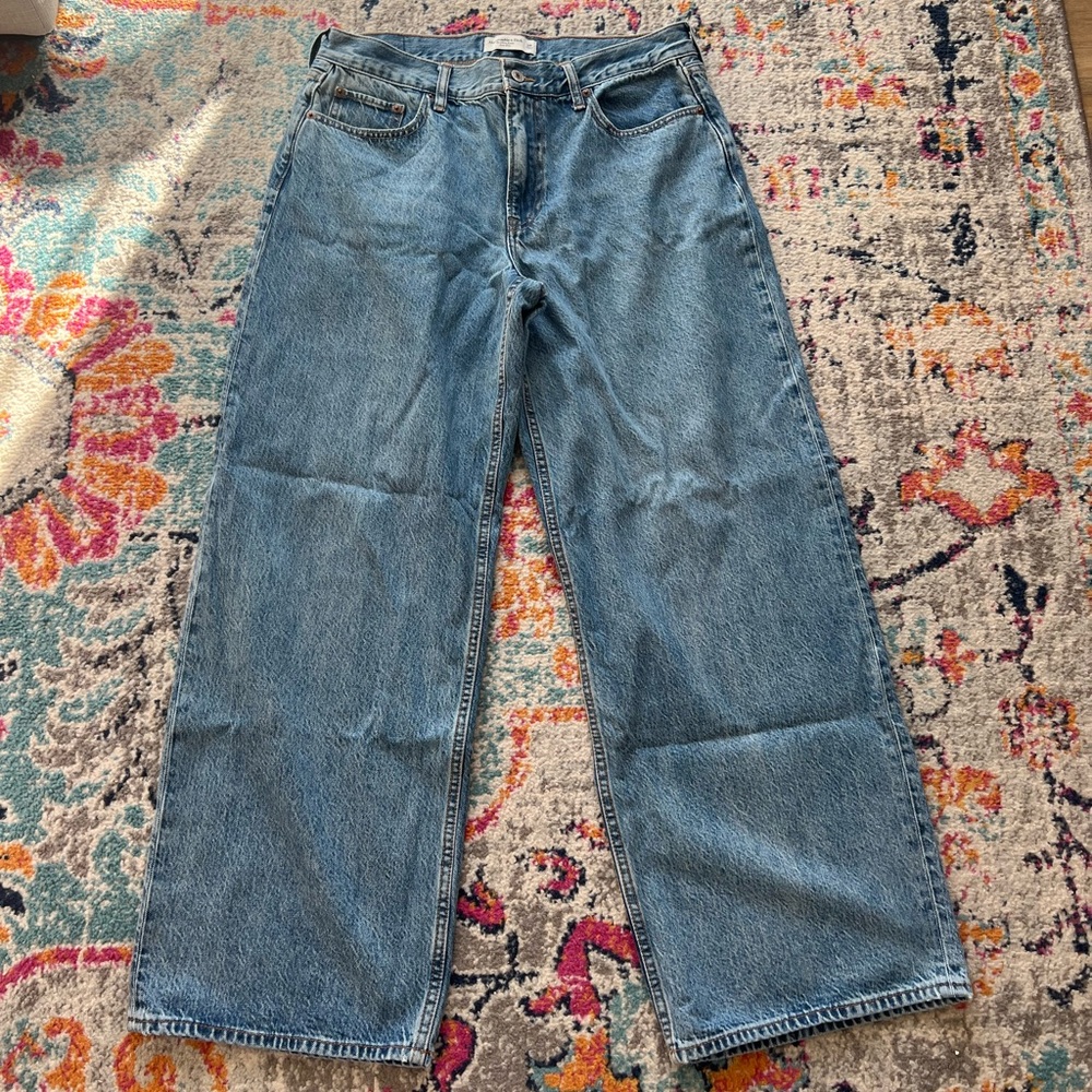 Abercrombie curve love ultra loose low rise jeans